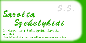 sarolta szekelyhidi business card